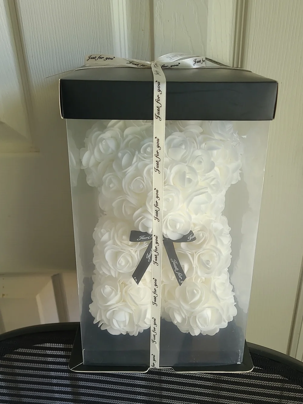 White Rose Bear Decorative Bath & Body Gift